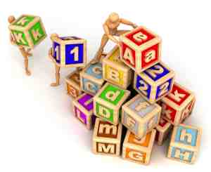 Alphabet building blocks