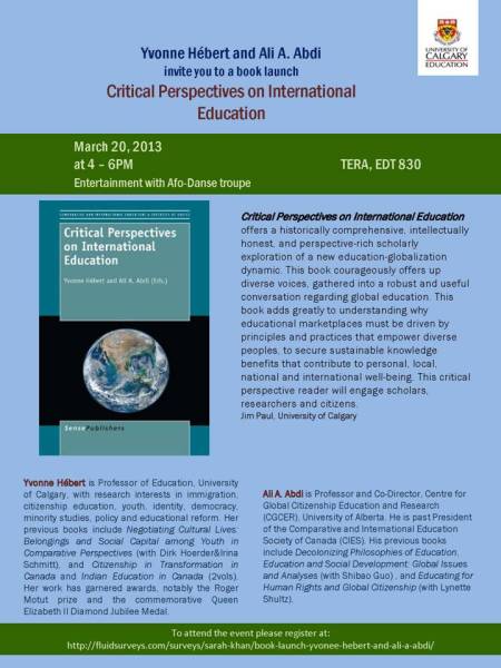 Launch party - Critical Perspectives in Education