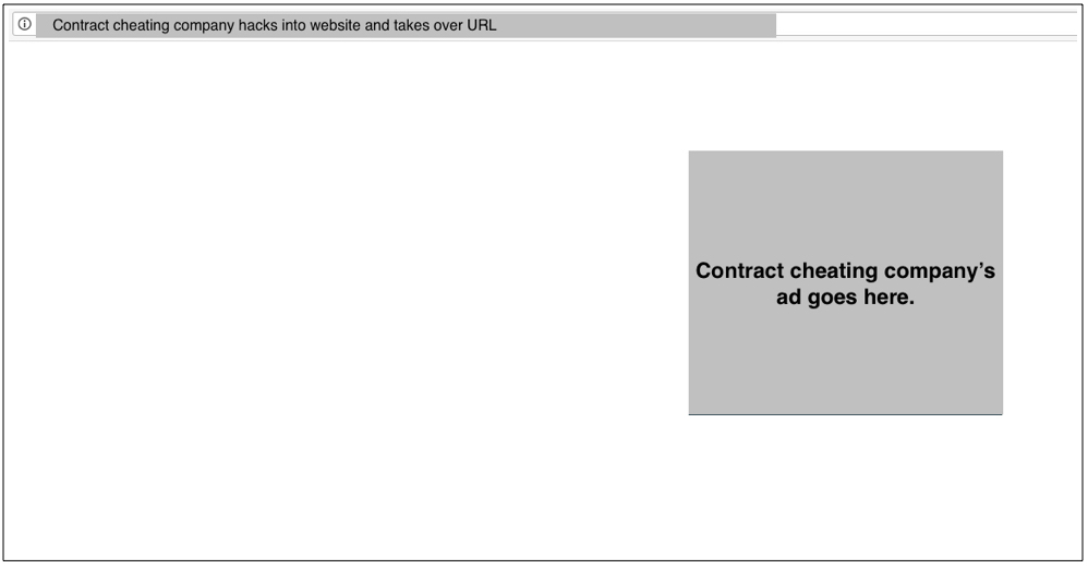 Contract cheating website hack