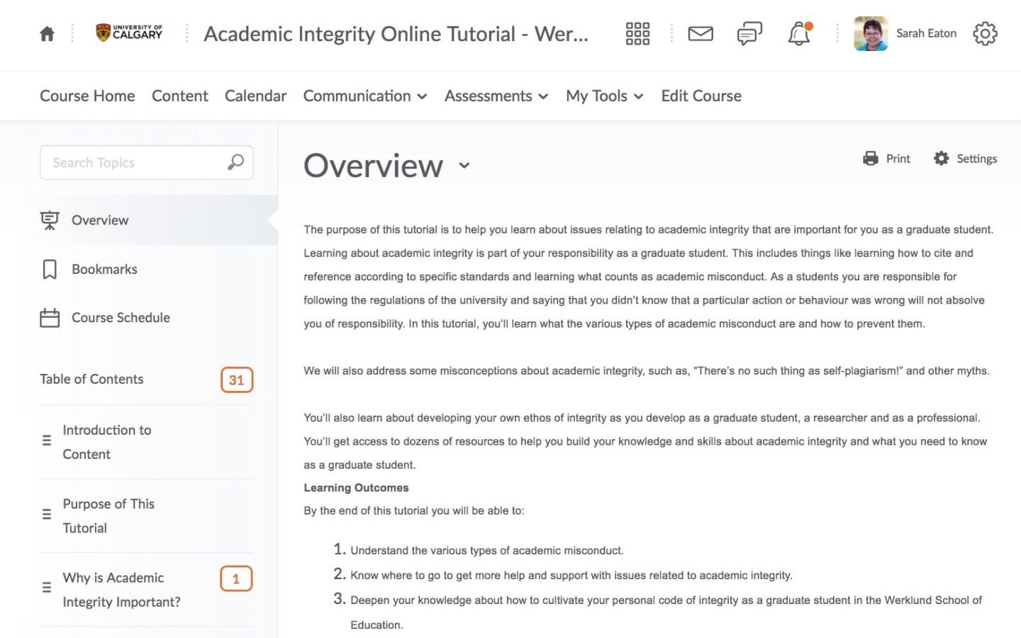 Online Academic Integrity Tutorial for Graduate Students | Learning ...