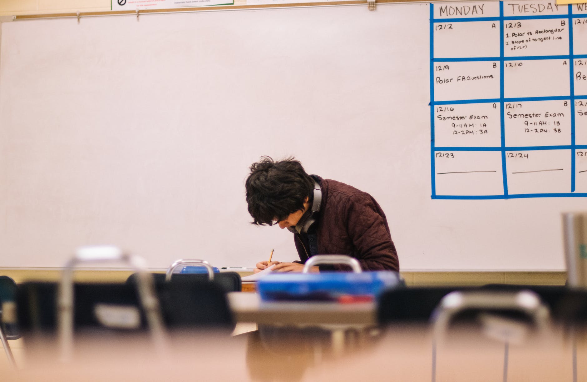 photo of student inside classroom
